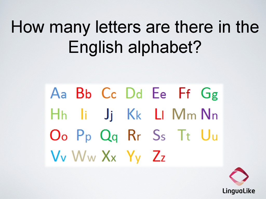 How many letters are there in the English alphabet?